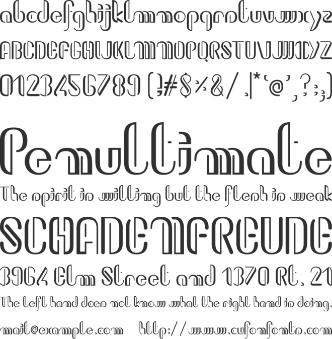 Kiwiline font preview