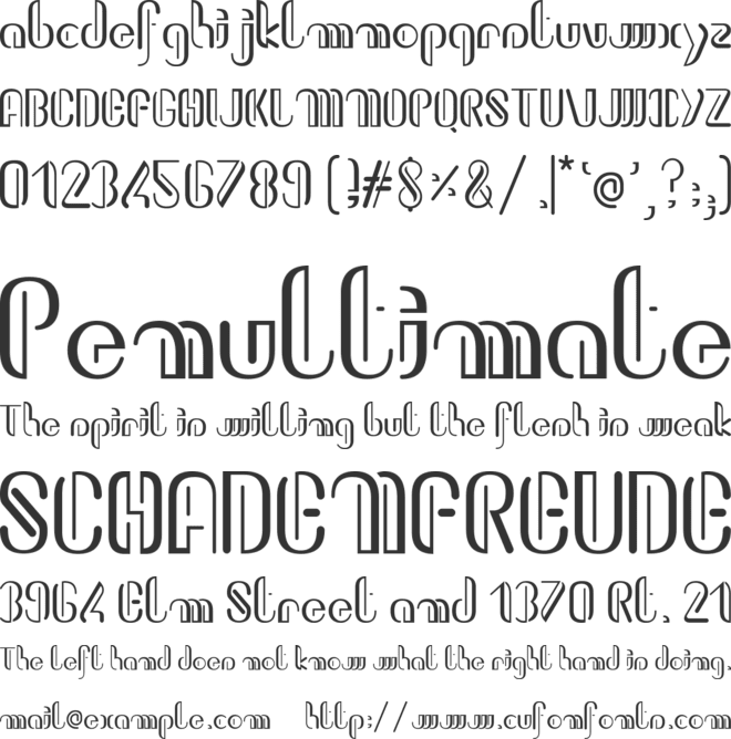 Kiwiline font preview