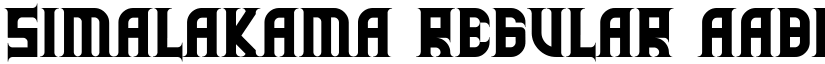 Simalakama Regular font