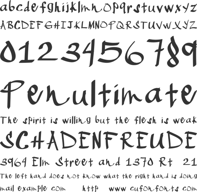 NinjaSushi font preview