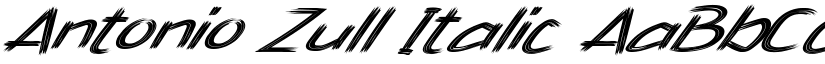 Antonio Zull Italic font