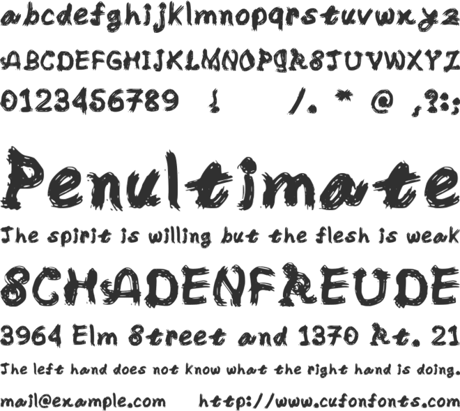 Chalk Drawings font preview