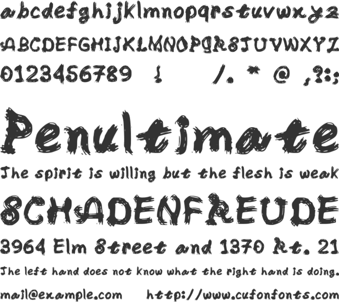 Chalk Drawings font preview