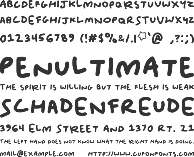 Sugarlike font preview