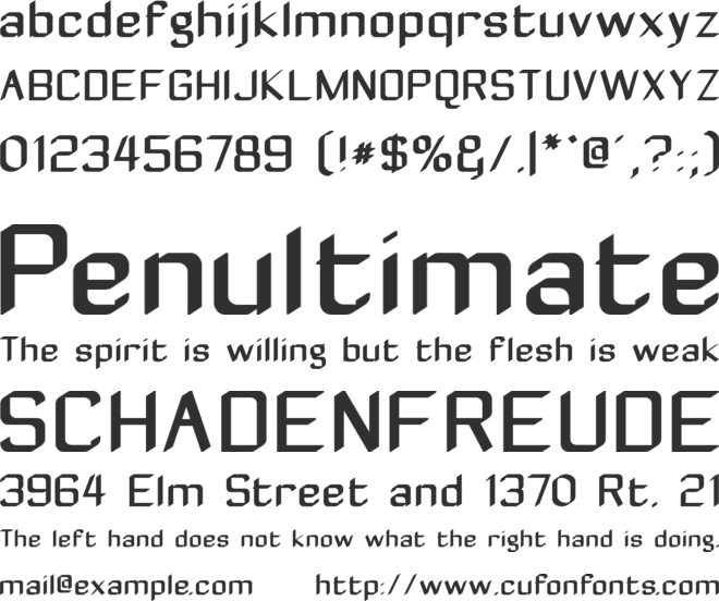 Zyphyte font preview