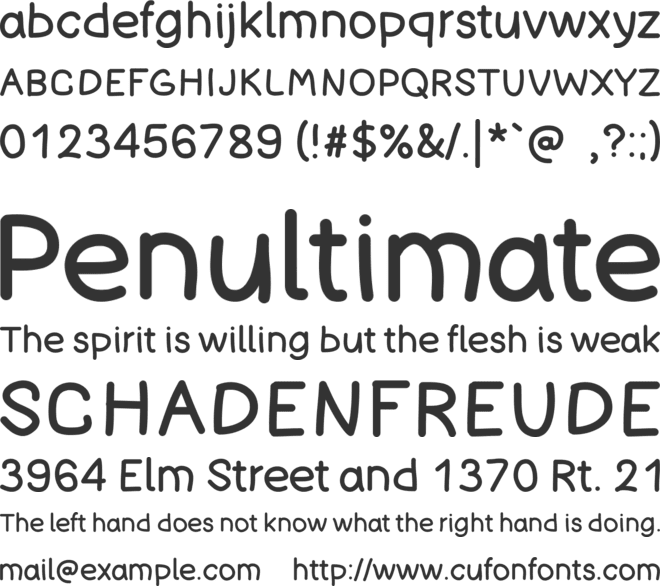 Bad Comic font preview