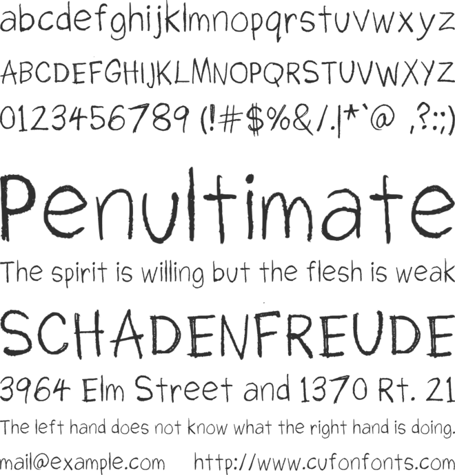 Paf Standard font preview