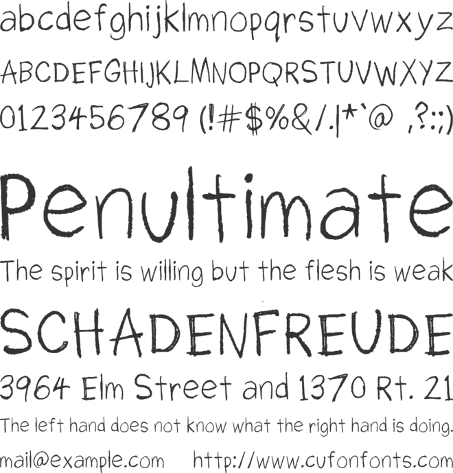 Paf Standard font preview