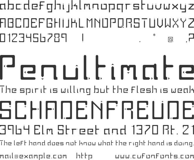 Twodays font preview