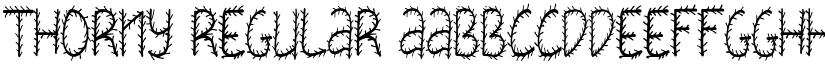 THORNY Regular font