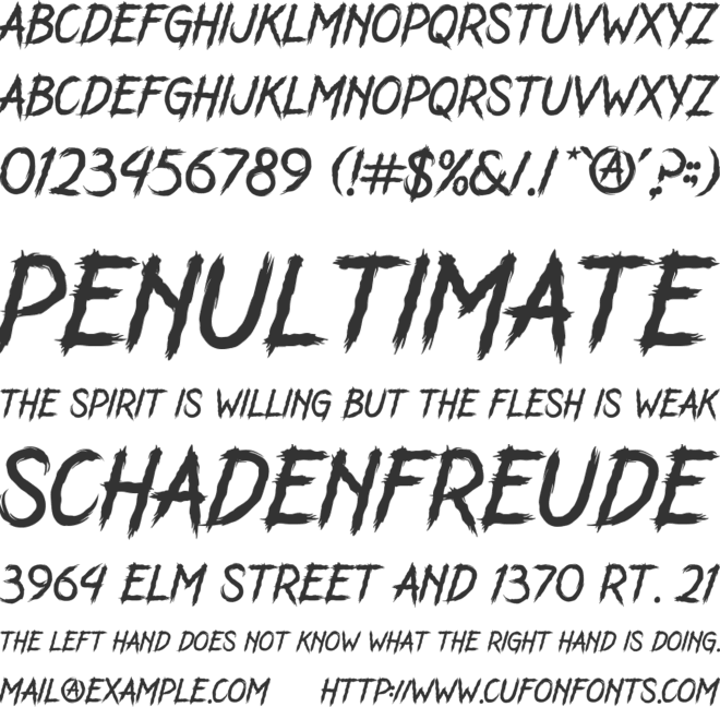 GERRUNK font preview