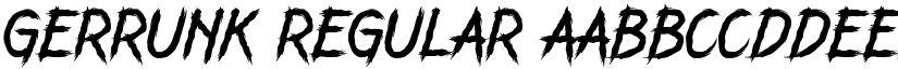 GERRUNK Regular font