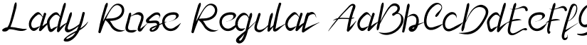 Lady Rose Regular font