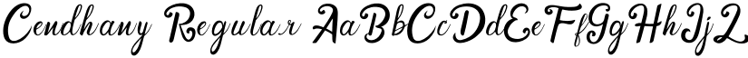 Cendhany Regular font