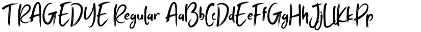 TRAGEDYE Regular font