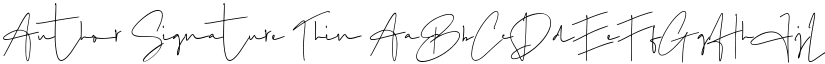 Author Signature Thin font