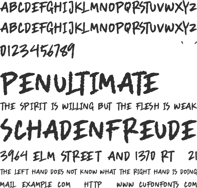 VECTORING font preview