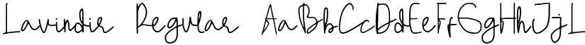 Lavindir Regular font