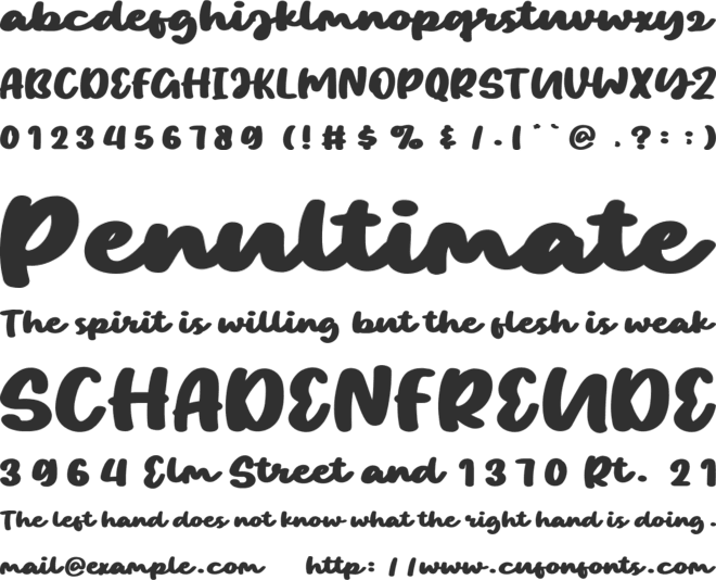 Wispy Night font preview