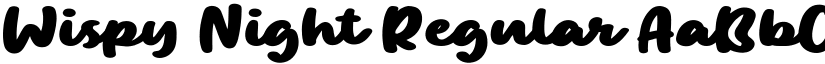 Wispy Night Regular font