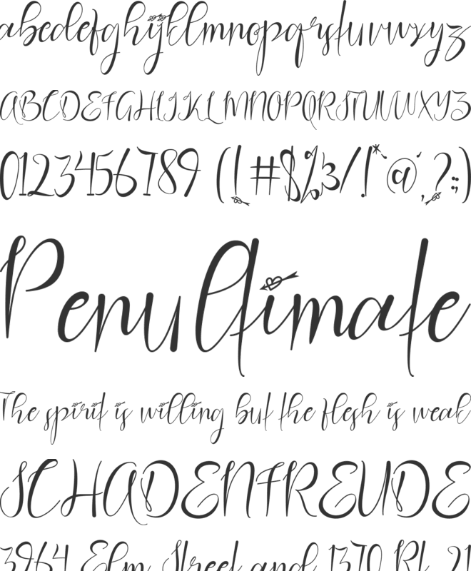hello valentine font preview