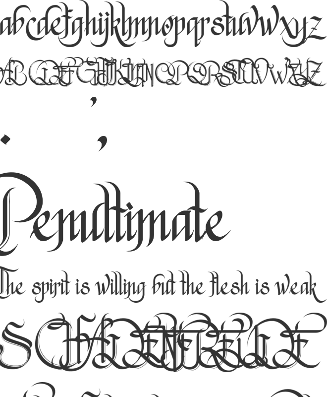 DO David Gothic Dark font preview