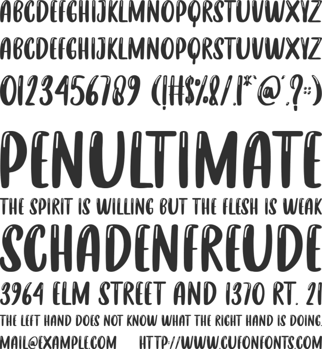 balloons font preview