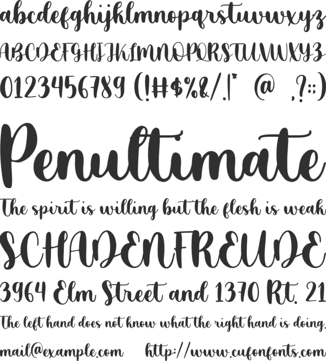 Cold Outside font preview