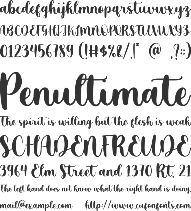 Cold Outside font preview