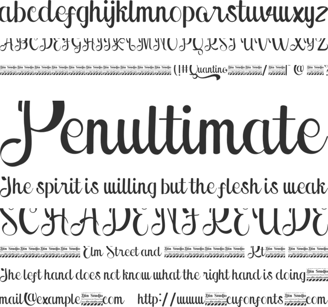 Quantine Personal Use font preview