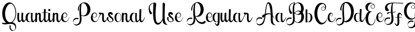 Quantine Personal Use Regular font