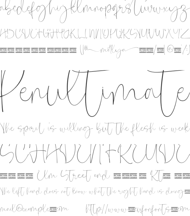 Mollya Personal Use font preview