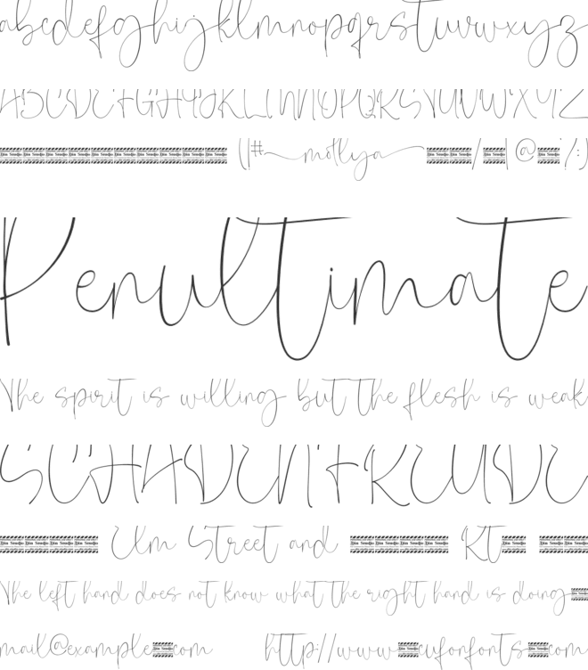 Mollya Personal Use font preview