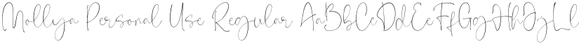 Mollya Personal Use Regular font