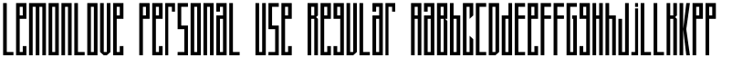 Lemonlove Personal Use Regular font