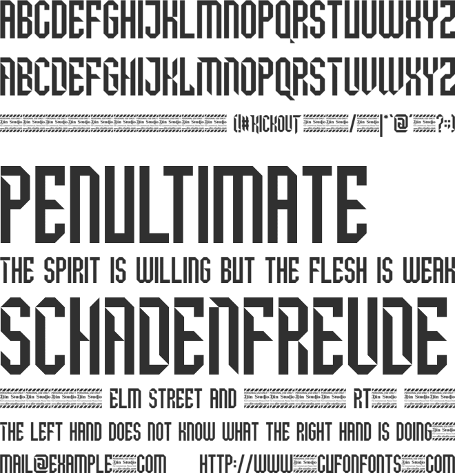 Kickout Personal Use font preview