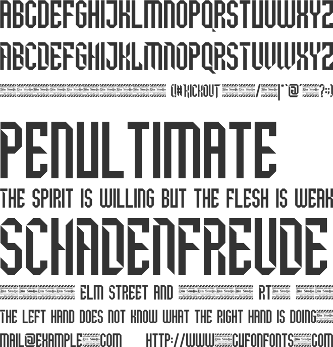 Kickout Personal Use font preview