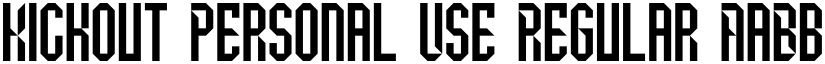 Kickout Personal Use Regular font