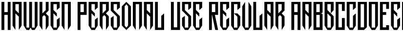 Hawken Personal Use Regular font