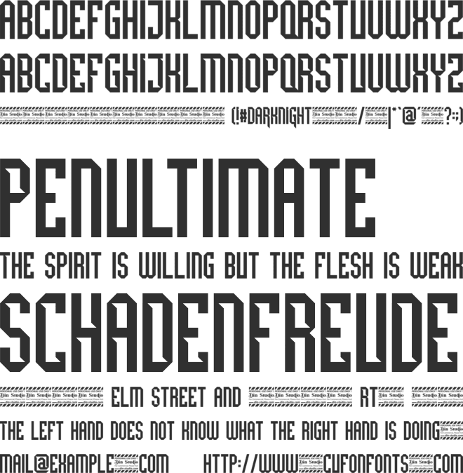 Darknight Personal Use font preview