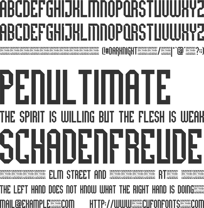Darknight Personal Use font preview
