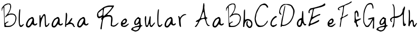 Blanaka Regular font