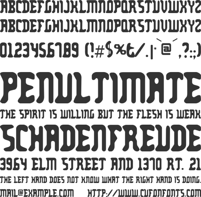 Zodillin font preview