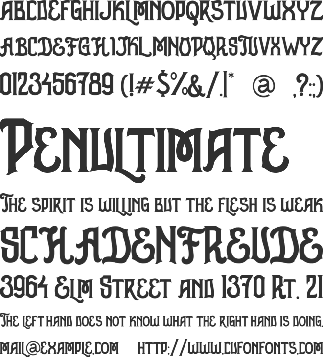 Mahalo font preview