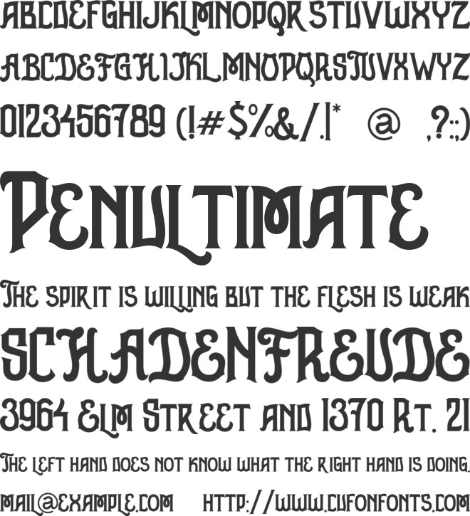 Mahalo font preview