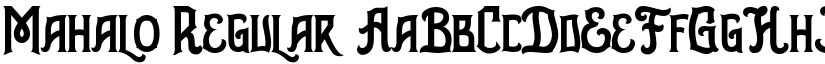 Mahalo Regular font
