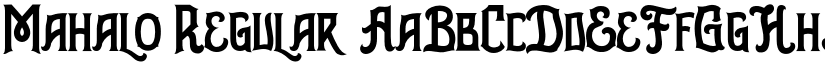 Mahalo Regular font