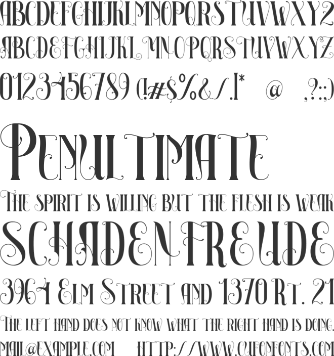 Maleficent font preview