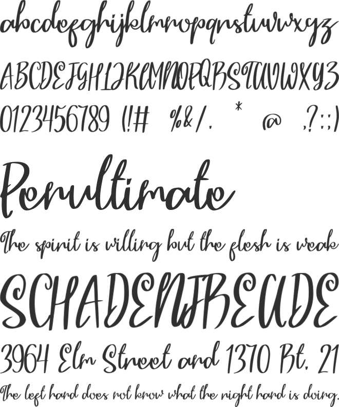 Parsley font preview