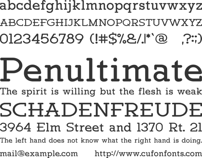 Perihelonion font preview